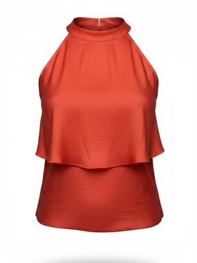 Express Vibrant Red and Bright Pink Halter Tank Top